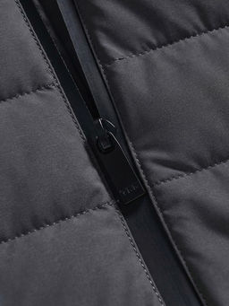 Куртка мужская удлинённая стёганая с капюшоном и графеновой подкладкой утеплитель тинсулейт