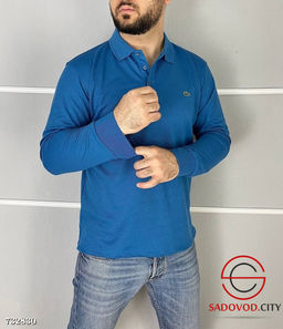 Кофта с длинным рукавом поло мужская