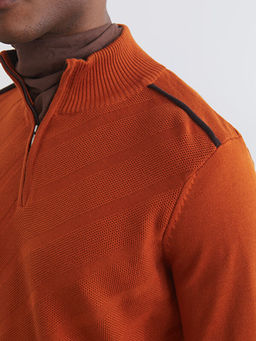 Dik Yaka Erkek Triko Kazak