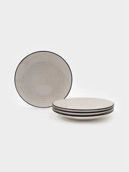 Набор тарелок Доляна Nature, 4 шт., d=27 см, керамика, бежевые