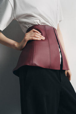 FAUX LEATHER CORSET BELT - Zara фото 4