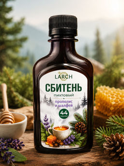 Сбитень пихтовый "с Шалфеем и прополисом" / 220 мл / 275 гр / Солнечная Сибирь