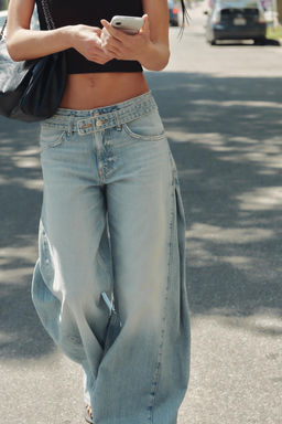 JEANS TRF CINTUR?N TIRO MEDIO / Azul claro - Zara фото 3