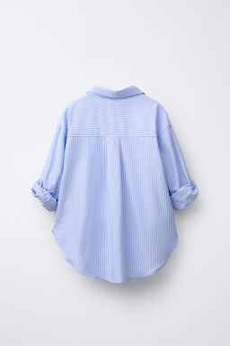 STRIPED SHIRT WITH CONTRAST RIB NECK T-SHIRT PACK - Zara фото 3