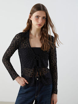 Polo Yaka Dantelli Kad?n H?rka