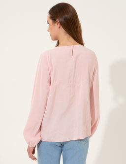 Pembe Regular Fit Bluz