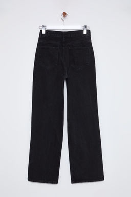 Siyah Trok Detayl? Pacas? Y?rtmacl? Yuksek Bel Wide Leg Jeans TWOSS25JE00015 - Trendyolmilla фото 11