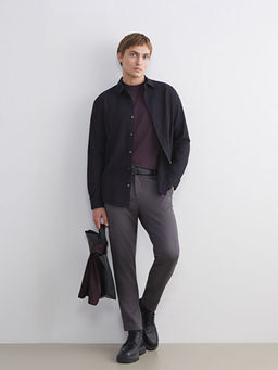 Regular Fit Uzun Kollu Gabardin Erkek G?mlek