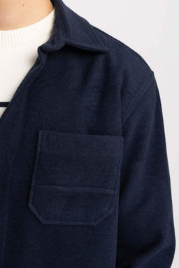 Рубашка обычного кроя с длинными рукавами и мягкой подкладкой - Defacto фото 8