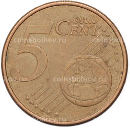 Монета 5 евроцентов 2011 года Испания