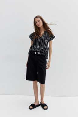 Blusa de algodon con cordon de ajuste - H&m фото 3