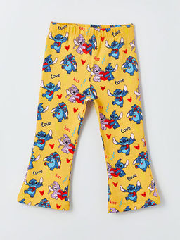 Beli Lastikli Lilo ve Stitch Bask?l? K?z Bebek Tayt