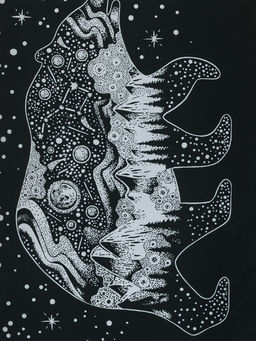 Hobbius GHPS-04 Набор для творчества Гравюра-блокнот 10 x 14 см Космические животные  фото 8