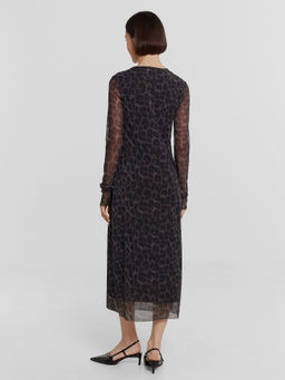 Платье женское серое с леопардовым принтом леопард на сером 152606 - Mark formelle фото 4