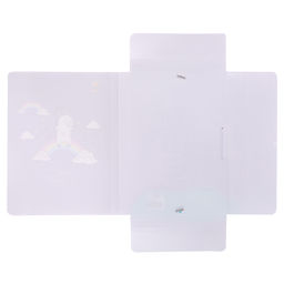 Лео Учись Папка на резинке A4 LRF-06 450 мкм 35 мм песок 5 шт. 03-Единорог