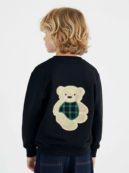 Свитшот с аппликацией 22-0533 черный|красный - Mini maxi фото 13