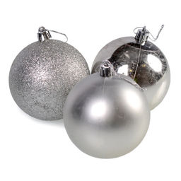 Елочные шары 12 штук 5 см / H015 /уп 96/ серебро - Галеонтрейд фото 3