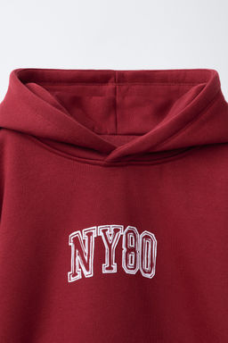 HOODIE WITH EMBOSSED TEXT - Zara фото 3