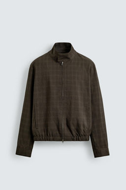 CHECK CROPPED FIT JACKET - Zara фото 8