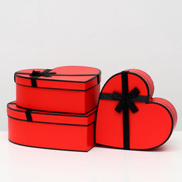 Набор подарочных коробок 3 в 1 Сердца, 33?32?11.5 - 26?25?9.5 см