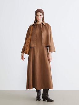 Bisiklet Yaka S?et G?r?n?ml? A Kesim Elbise