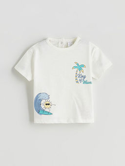 Bask?l? Erkek Bebek Ti??rt ve ?ort 2li