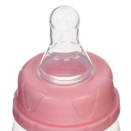 Бутылочка для кормления Крошка Я Basic, классическое горло, от 0 мес., 60 мл (мерная шкала до 40 мл), розовый