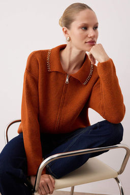 Koyu Antrasit Incili Genis Kal?p Triko H?rka TWOAW26HI00160 - Trendyolmilla фото 6