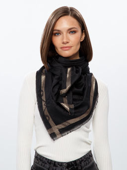 Платок жен. виск+шелк+люр 105х105 LSZ34-939-01 - Labbra фото 4