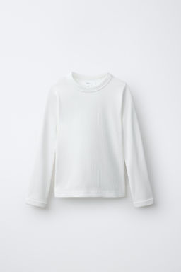 PLAIN RIBBED T-SHIRT - Zara фото 7