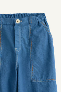 PANTAL?N BOLSILLOS PESPUNTES CONTRASTE LIMITED EDITION / Azul / ?ndigo - Zara фото 7