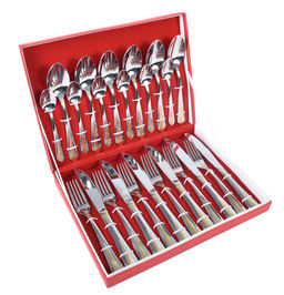 Набор столовых приборов 24пр.Арабеск(М01)с частичным декор.покрытием в дек.коробке НСП-24011 - Kukmara фото 3