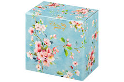 Набор 2 салатников 560 мл 13*13*6,5 см + 260 мл 10,5*10,5*6 см Яблоневый цвет на голубом без зол.к - Elan gallery фото 15