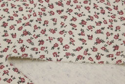 Теплый хлопок Дарья - цветочки цв.коричневая брусника, ш.1.5м, хлопок-100%, 150гр/м.кв - Купава фото 4