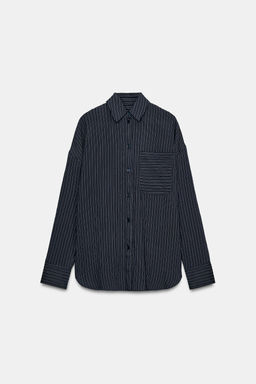 STRIPED FLOWING SHIRT ZW COLLECTION - Zara фото 5