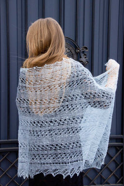 117 Палантин Голубая лагуна 200см * 70см