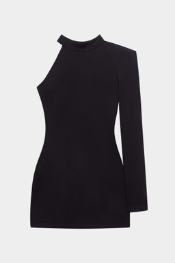 Платье асимметричное из трикотажа