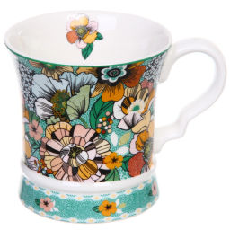 Кружка керамическая 280мл "Цветочная радуга" в подарочной коробке