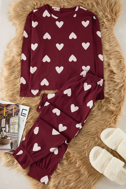 Trendyolmilla Beyaz %100 Pamuklu Kalpli Orme Pijama Tak?m? THMAW21PT0566 фото 9