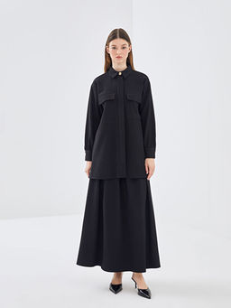 Dokulu Oversize Kad?n G?mlek Tunik