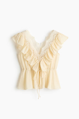 Top de lyocell con volantes