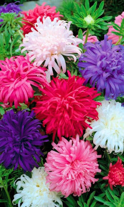 Астра июльская СМЕСЬ ОКРАСОК