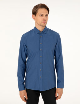 _ndigo Slim Fit Uzun Kollu G_mlek