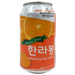 Газированный б/а напиток Халлабонг Hallabong Ade Ilhwa, Корея, 350 мл