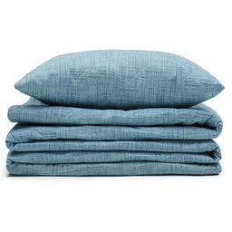 Покрывало стеганое 215х240 Традиция, поплин, 100% хлопок, Серо-голубой текстура 215х240  фото 4