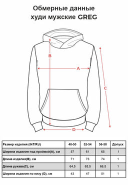 Худи мужское GREG G173-OZ03-49 (т.синий)  фото 2