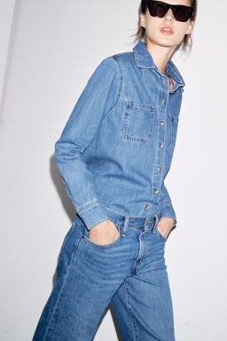 ZW COLLECTION WIDE-LEG LOW-RISE JEANS - Zara фото 9