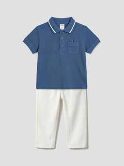 Polo Yaka Erkek Bebek Ti??rt ve Pantolon