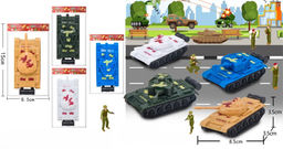 Цена за 2 шт. Инерц. "Fenming" 8*3,5*3см "Танк" (399-455) поворт башни, 2 модели, 4 цв. камуфляжа, в пакете
