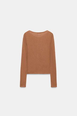 CAMISETA R?STICA BOTONES / teja oscuro - Zara фото 6